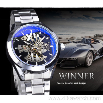 New winner mechanical watch fashion hollow waterproof watches automatic men relogio masculino GMT1192